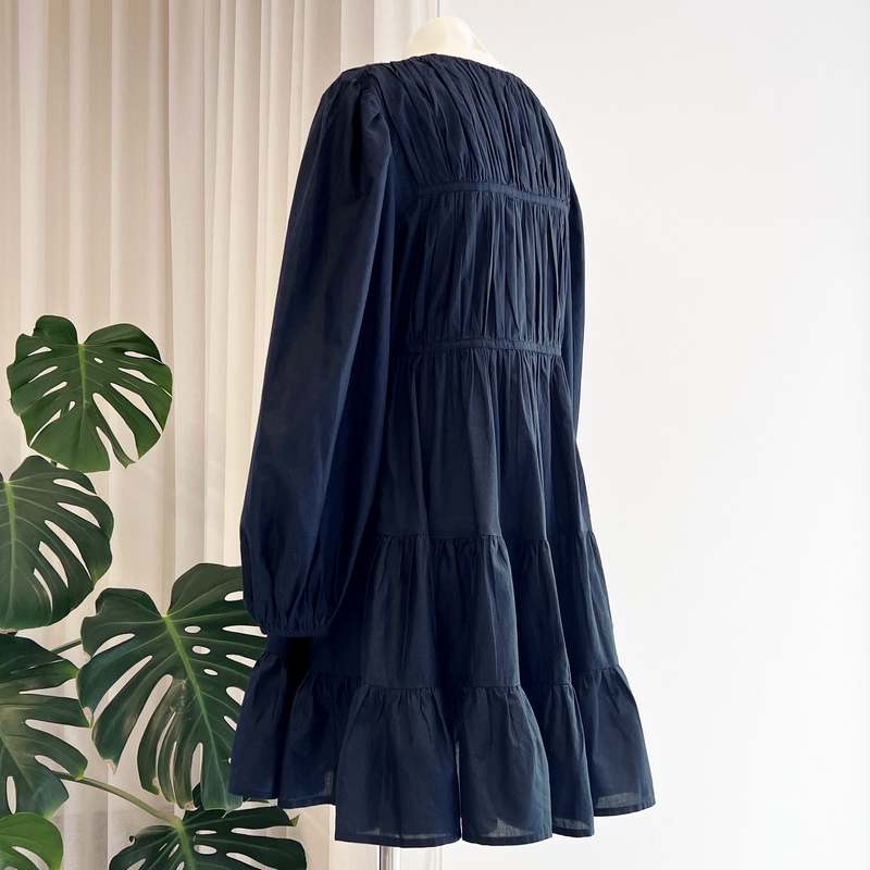 Merlette　マーレット LASSE XXS ネイビー Merlette Lasse Tiered Dress - Navy | Garmentory