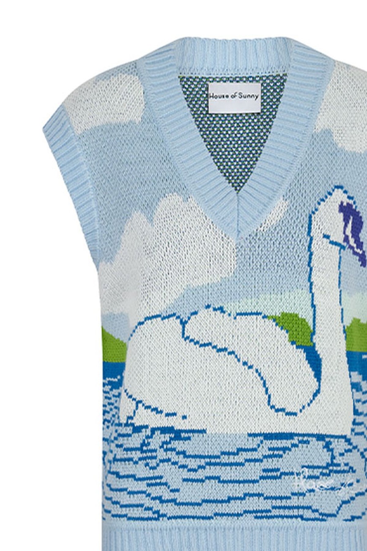 Desigual Vestito Bambina Senza Maniche | In Cotone Con Elastan, Stampa Cigno, Lavabile