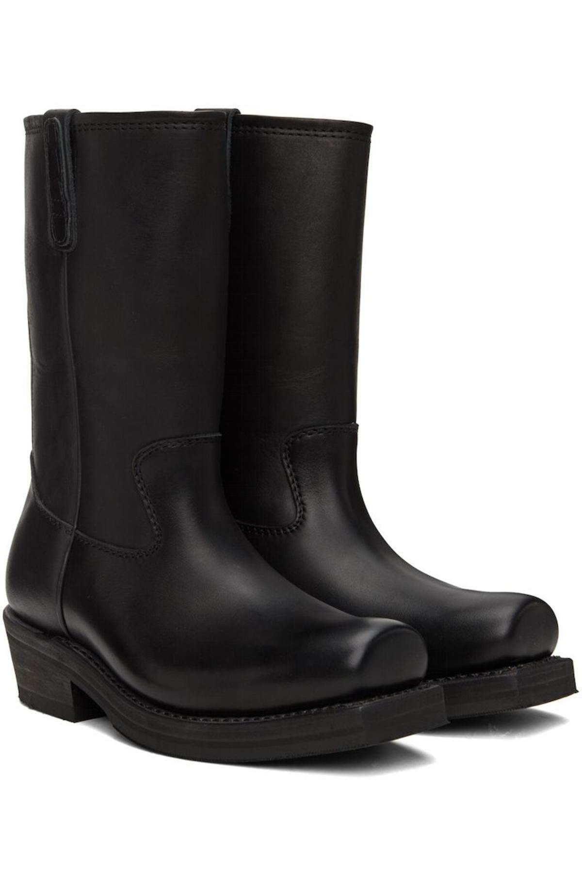 靴 Ourlegacy Flat Toe Boot Black Leather 41 Our Legacy Flat Toe Boots - Black | Garmentory