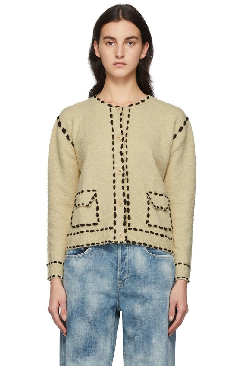 Beige Open Stitch Cardigan TheOpen Product Soft Stitch Cardigan