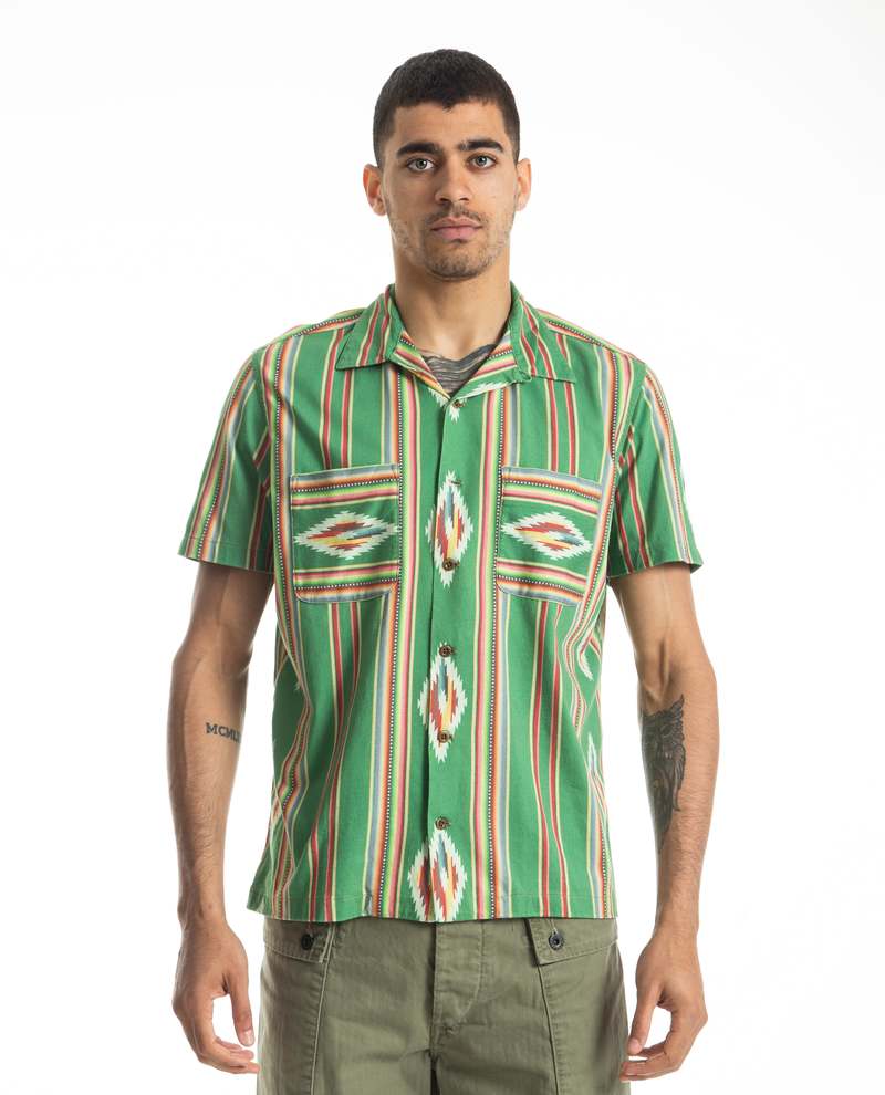 RRL Print Jersey Camp Shirt | Garmentory