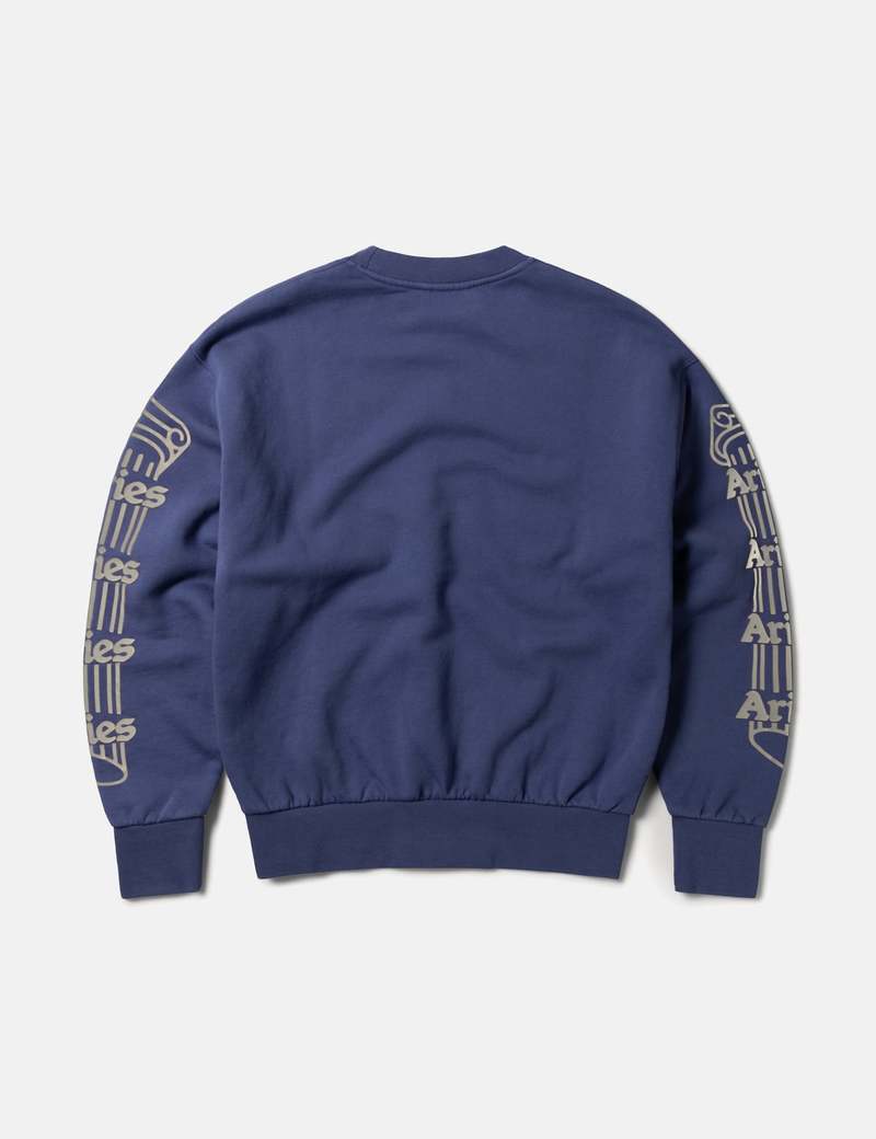★ARIES★ U Reflective column sweatshirt navy REFLECTIVE COL THEROOM | ARIES ARISE Reflective Column Sweatshirt - Navy