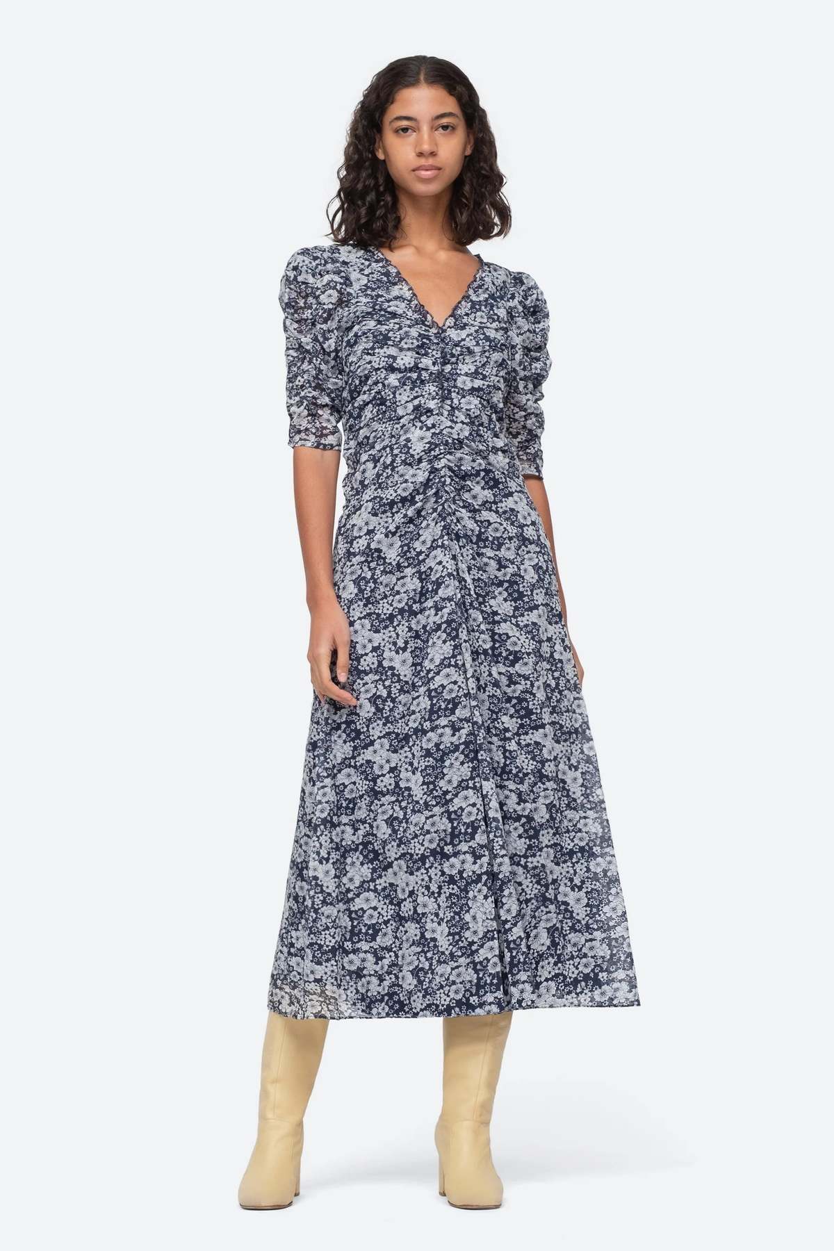 Sea NY Suzie S/S Dress - Navy - Image 1 of 2