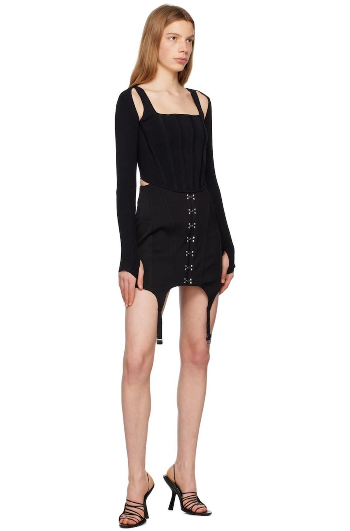 knee length dresses for ladies Dion Lee Bustier Garter Mini Dress (For Hire) – EKOLUV main image 1