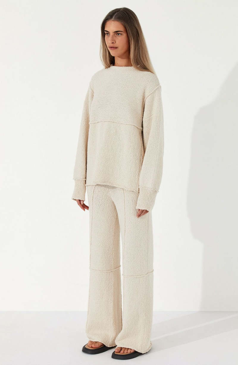 Zulu & Zephyr Organic Cotton Knit Jumper - Stone | Garmentory