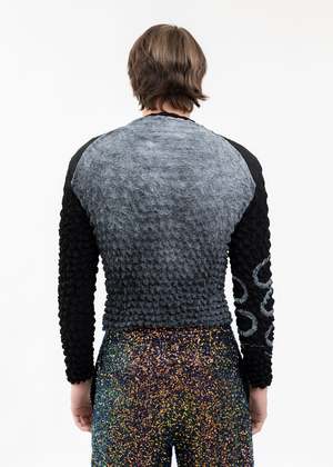 MASU TONGUE AND LIPS POPCORN RAGLAN L/S T-SHIRT - MASU X The