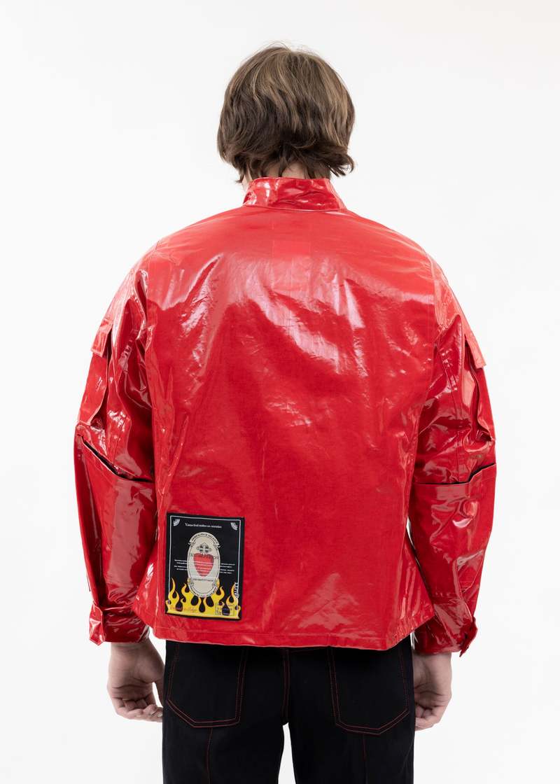 TENDER PERSON PVC COATING JACKET - RED | Garmentory
