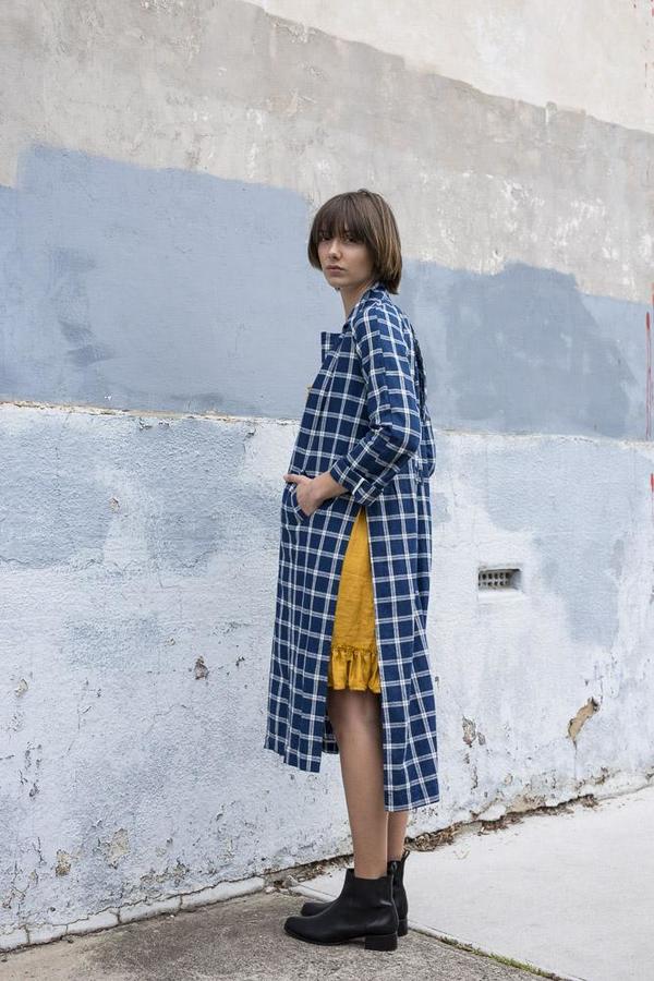 Lois Hazel Plaid Trench