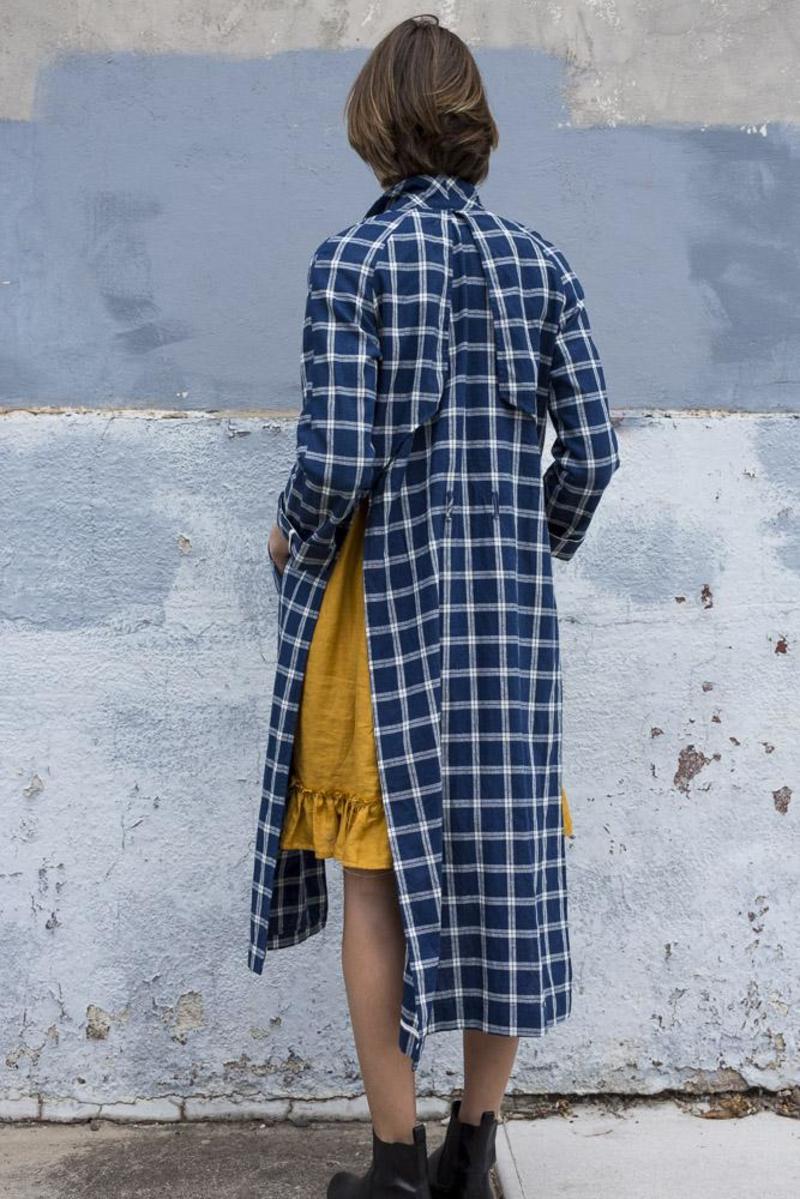 Lois Hazel Plaid Trench