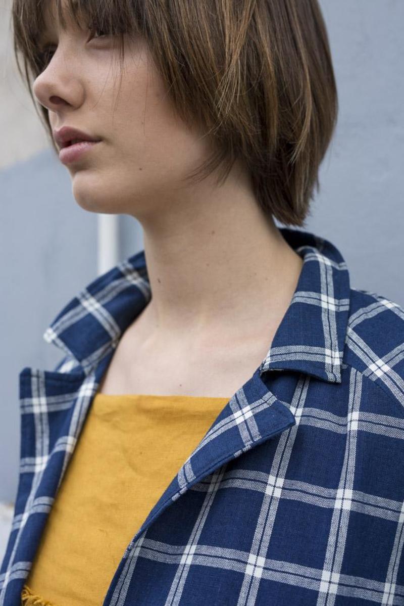 Lois Hazel Plaid Trench