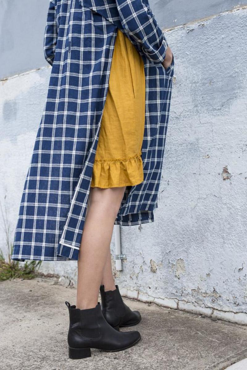 Lois Hazel Plaid Trench