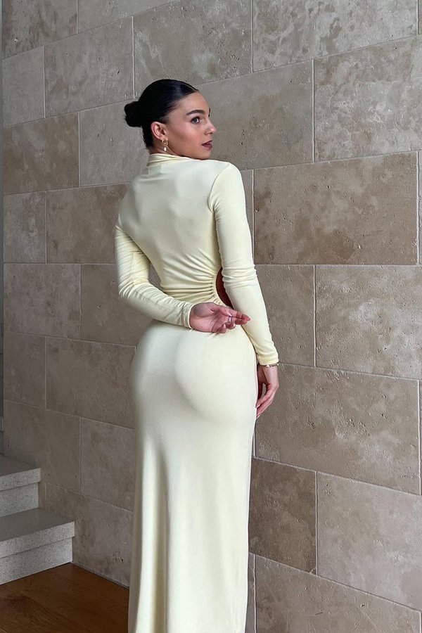 chinese dress ladies Liana Textured Bodycon Maxi Dress