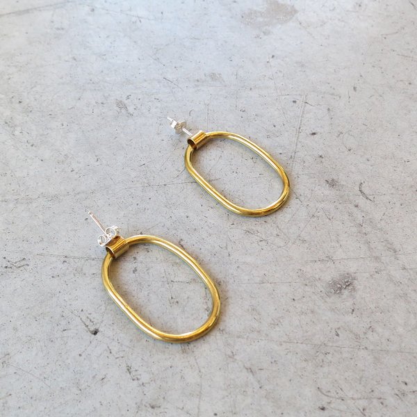 Another Feather Brass Linke Earrings | Garmentory