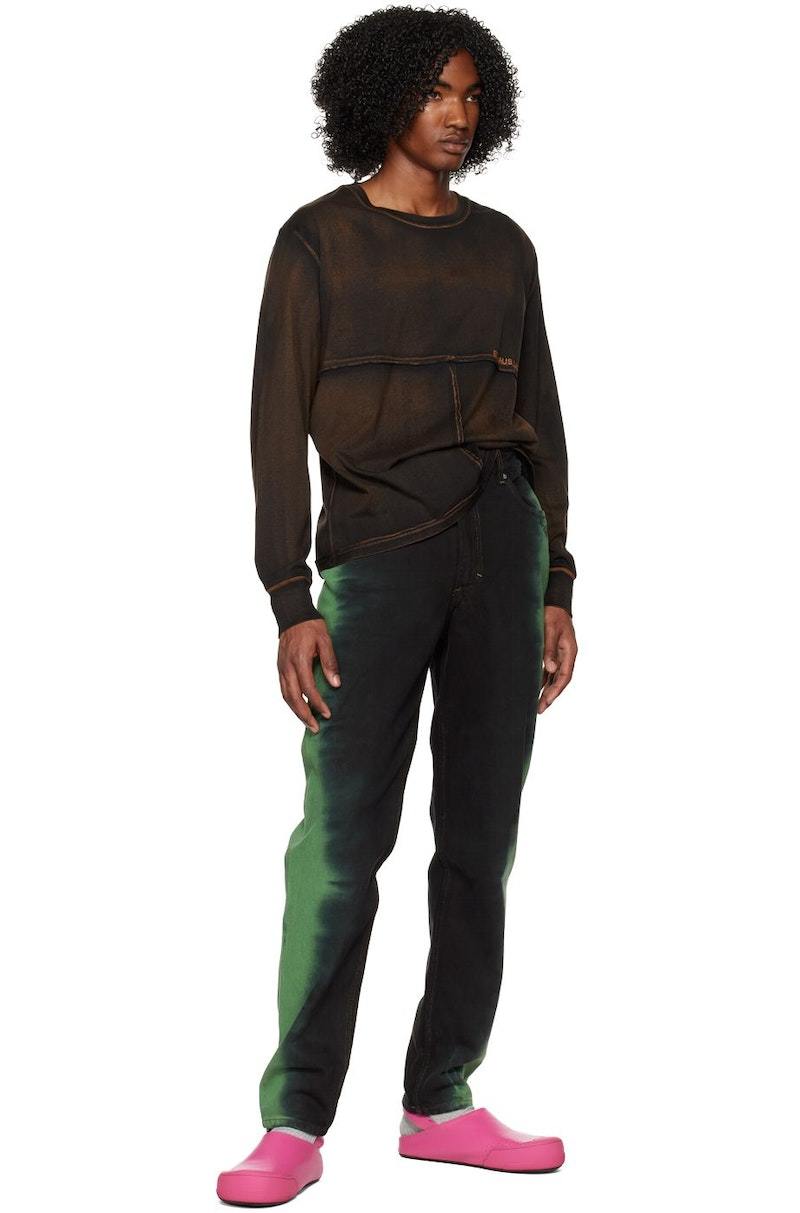 Eckhaus Latta Lapped Long Sleeve T-Shirt - Black | Garmentory