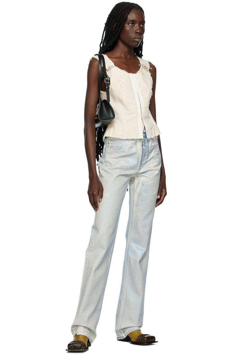 Our Legacy Off White Spiral Jeans - Blue Foil Denim | Garmentory