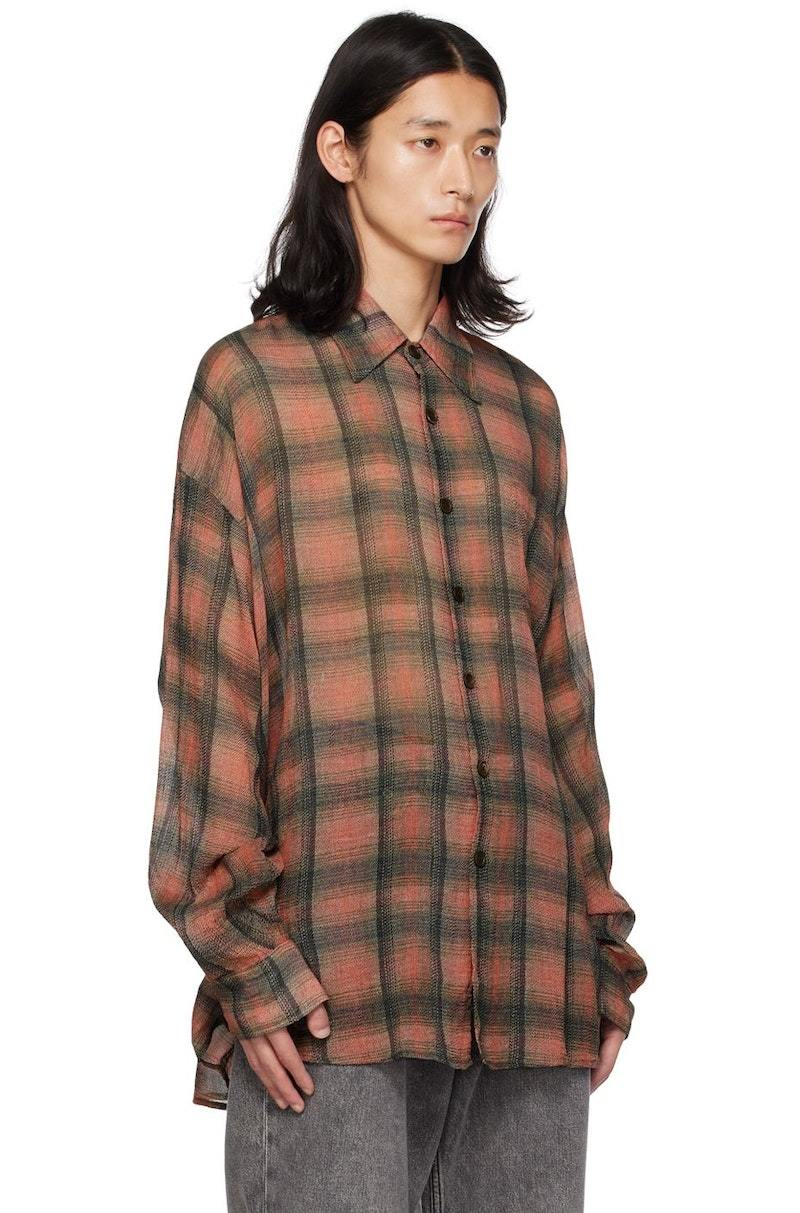 Our Legacy Red Borrowed Shirt - Big Lumbercheck Print