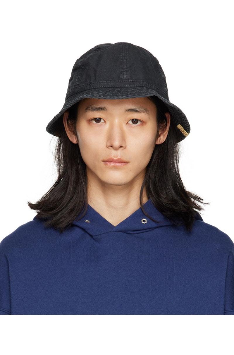 Visvim Patch Bucket Hat - Black | Garmentory
