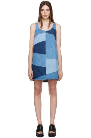 Frame Micro Flare Denim Minidress - Blue Compilation | Garmentory