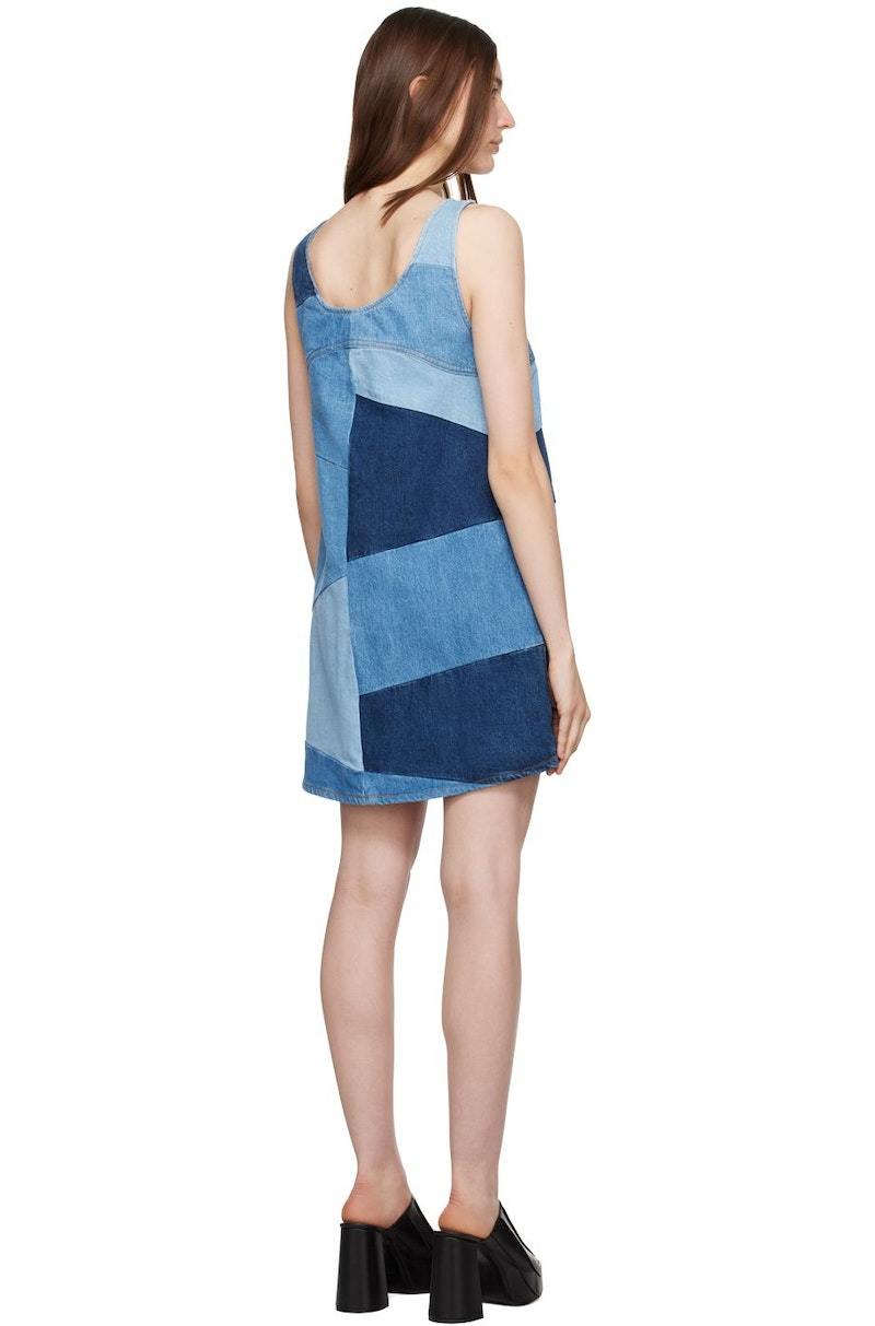 frame micro flare dress Frame Micro Flare Denim Minidress - Blue Compilation