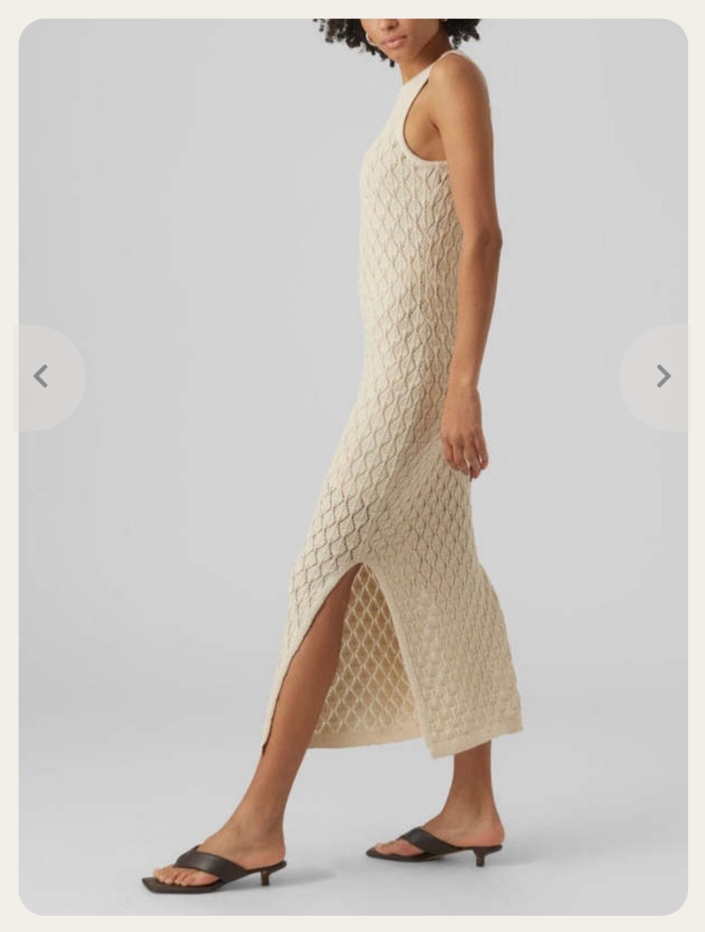 vero moda crochet dress Vero Moda - Crochet Knit Cami Maxi Dress - Women - Polyester/Cotton - XS
