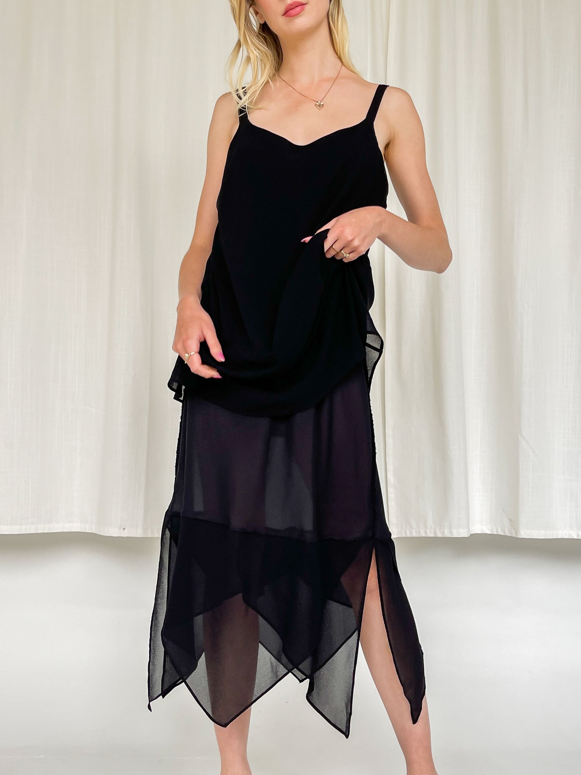 chinese dress ladies Shibon Layered Mesh Dress – PROJECT SOCIAL T main image 0