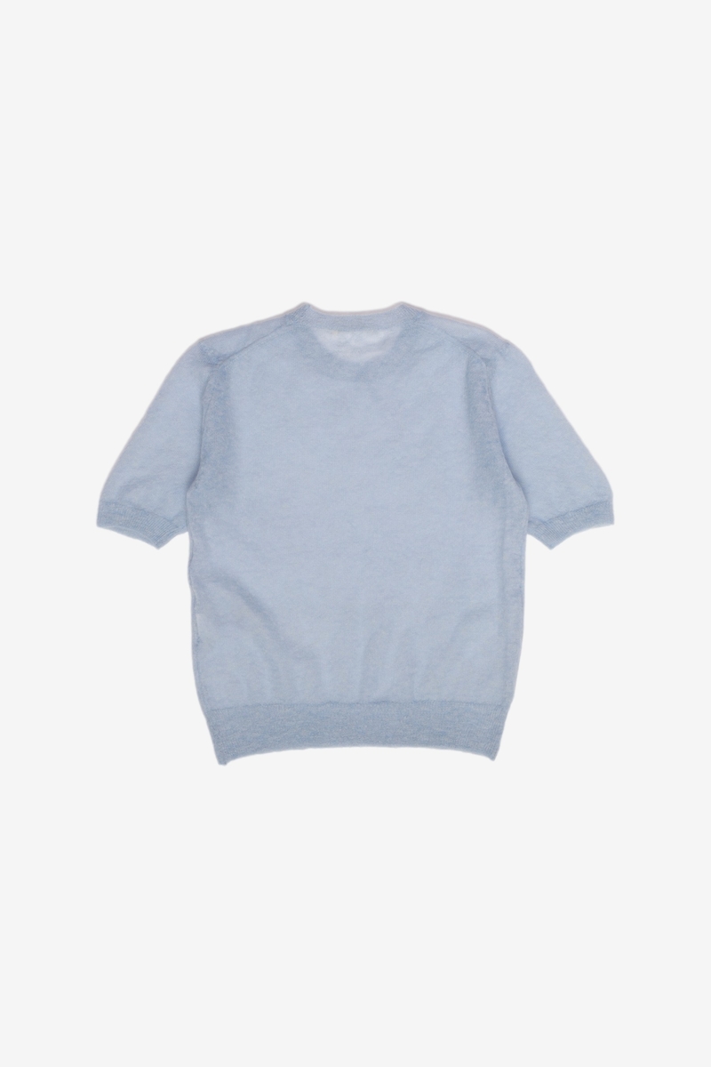 Auralee Kid Mohair Sheer Knit - Light Blue | Garmentory