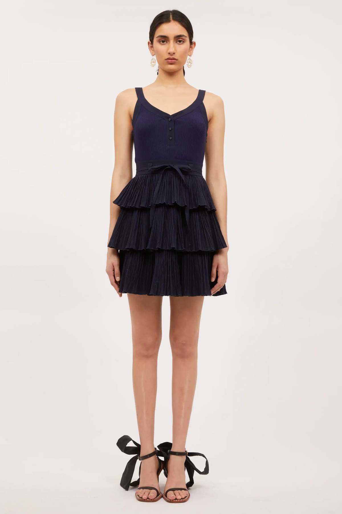 ワンピース ULLA JOHNSON Women Mid Skirts PS250158NOI Black ULLAJOHNSON_MargueriteV-