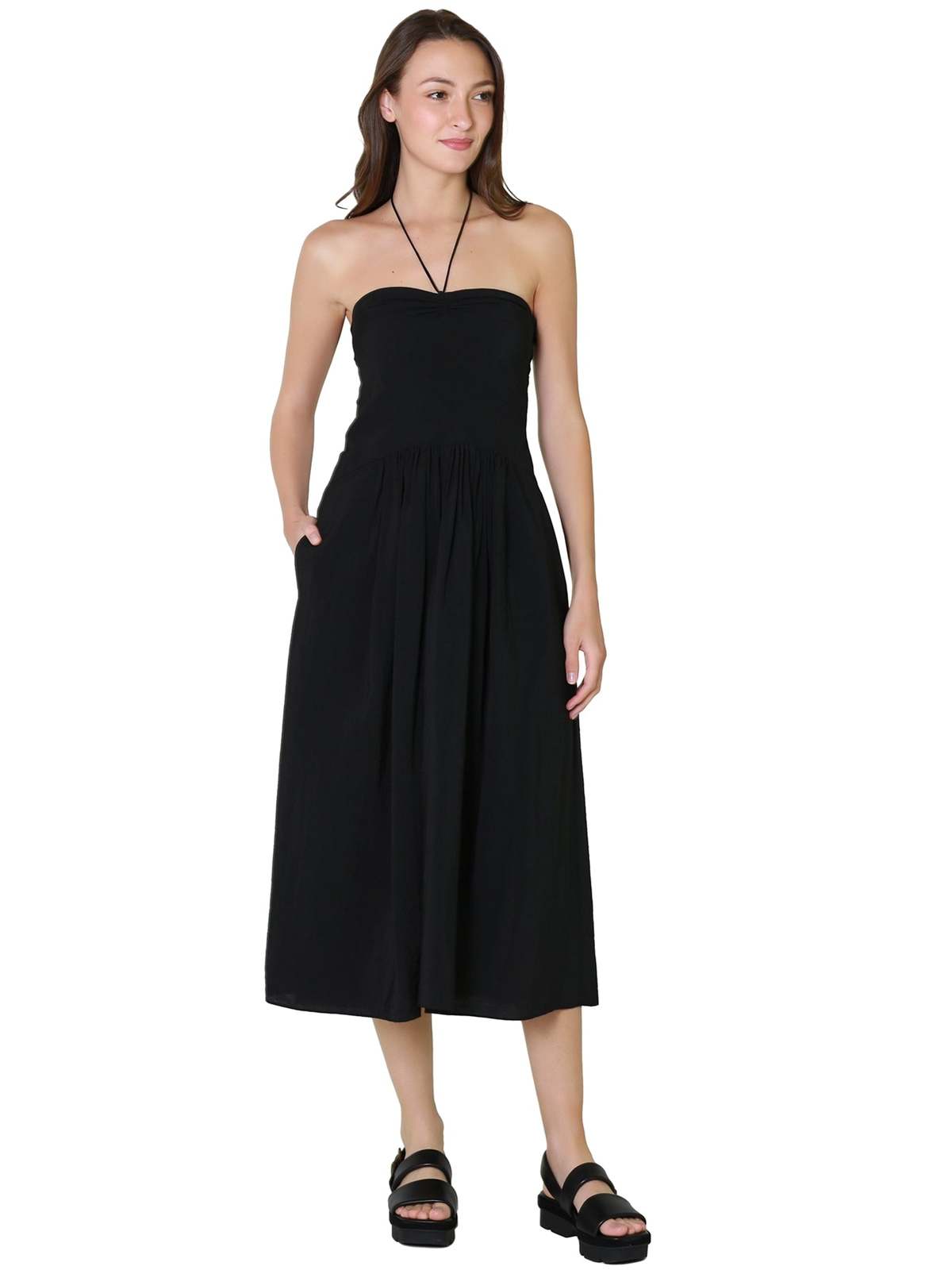 halter neck chiffon bridesmaid dress Modest High-Neck Halter Ruffle Chiffon Bridesmaid dresses Affordable