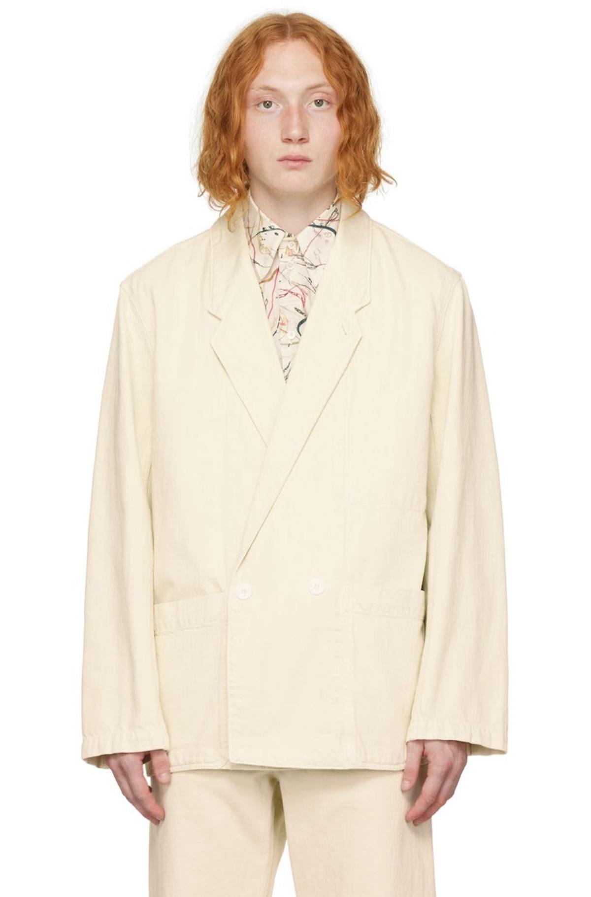 LEMAIRE Workwear Blazer - Off-White | Garmentory