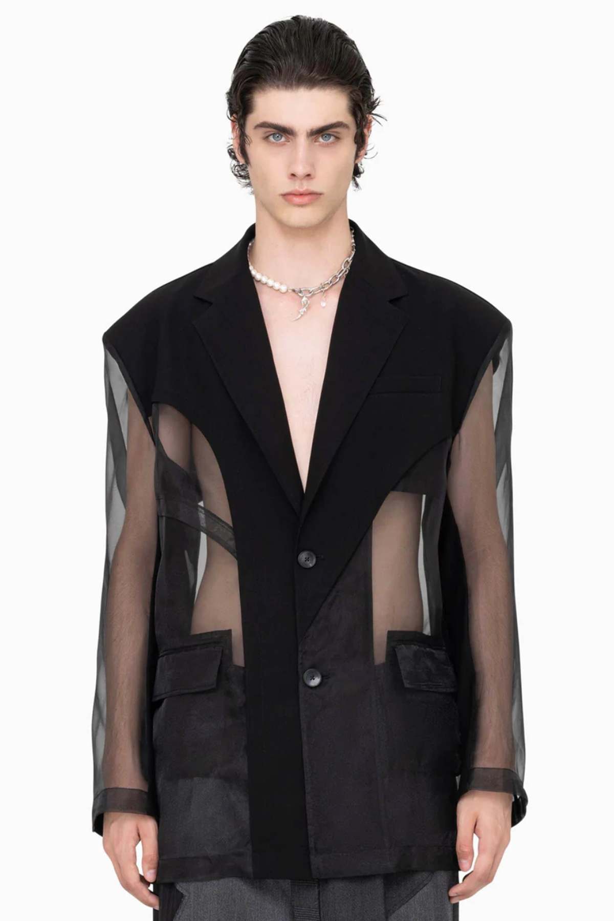 Feng Chen Wang Sheer Deconstructed Suit | Garmentory