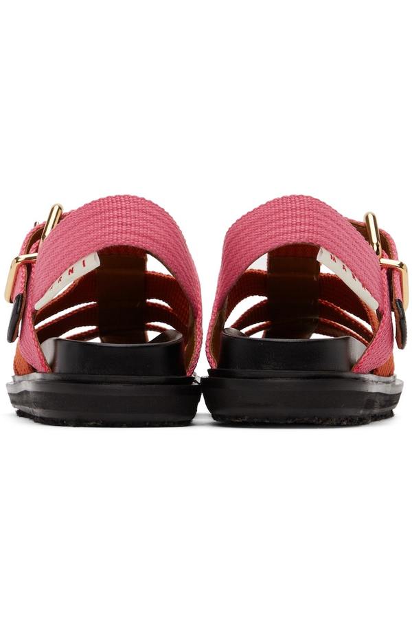 サンダル・ミュール MARNI Women Sandals SAMS021604P362800R67 RED Marni Women's Leather Slingback Slip On Clogs Sandals Shoes