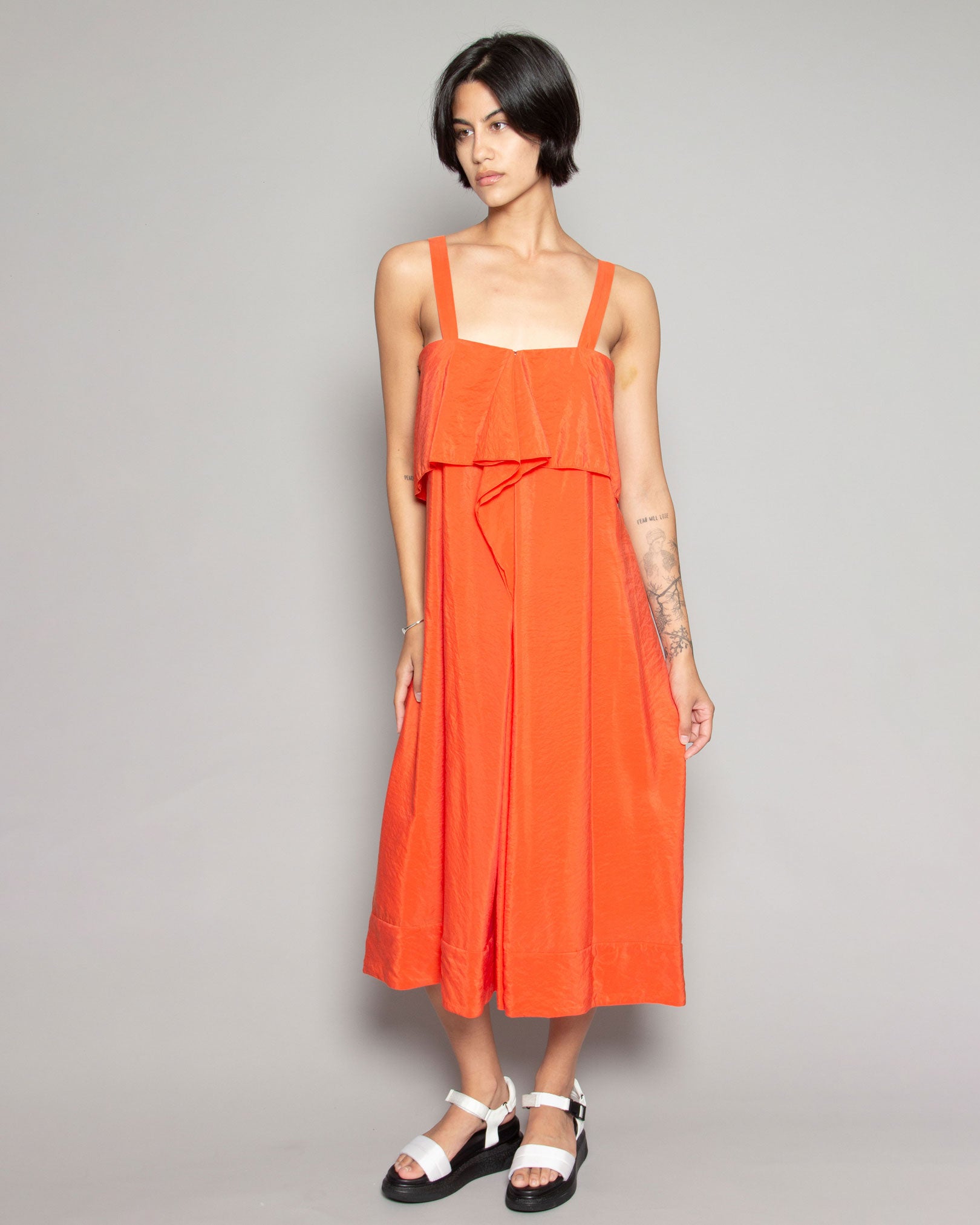 open lace back dress Token Dress Sherbet Orange
