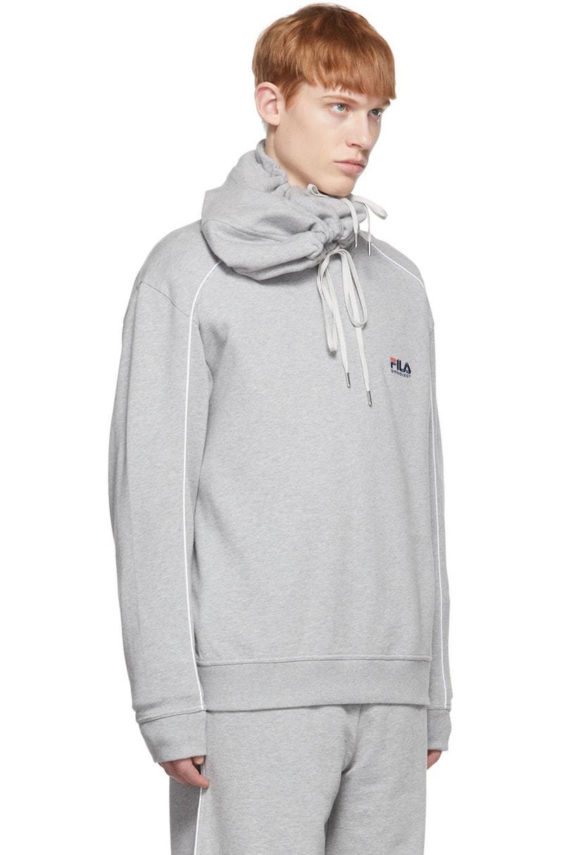 YProject FILA Edition Cotton Hoodie - Grey | Garmentory