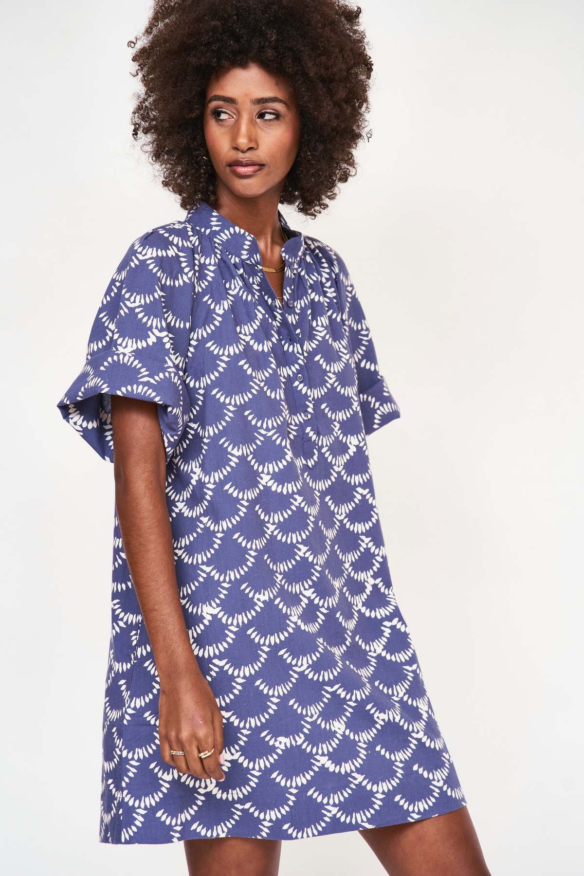 mirth faro short dress Faro Dress in Azure Popova XS