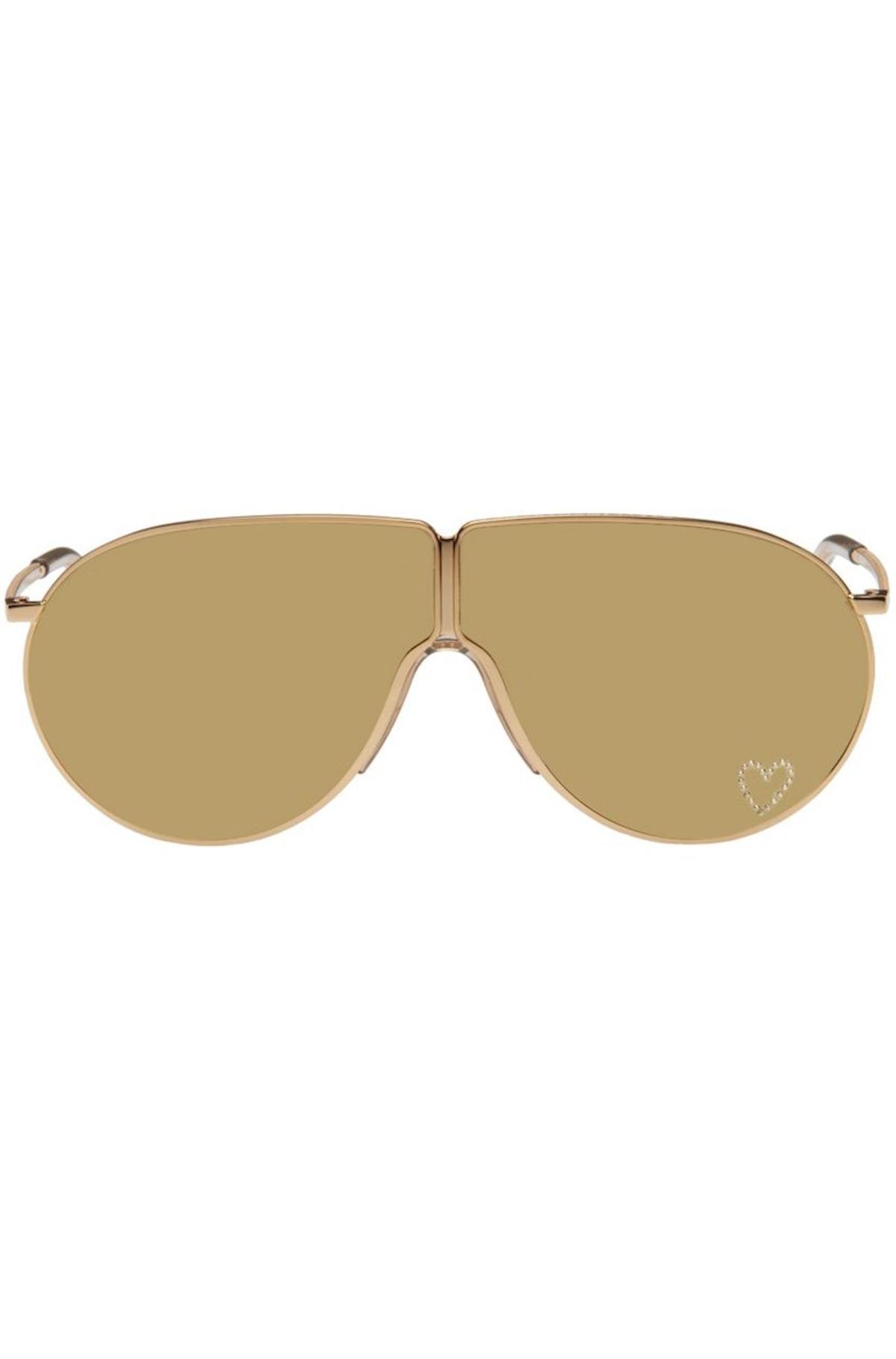 Stella McCartney Gold Mirrored Aviator Sunglasses Stella McCartney Aviator Tinted Sunglasses - Gold Sunglasses  main image 4