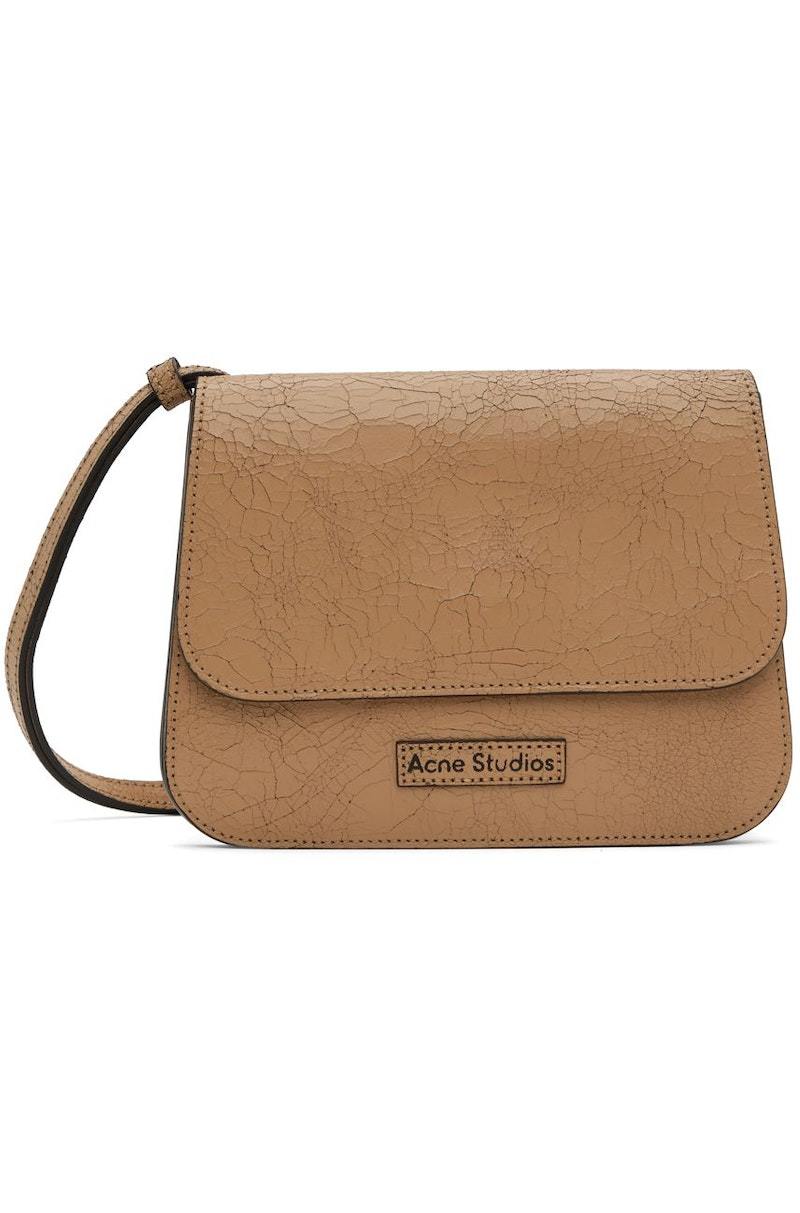 Acne Studios Platt Crossbody Bag - Dark Beige | Garmentory