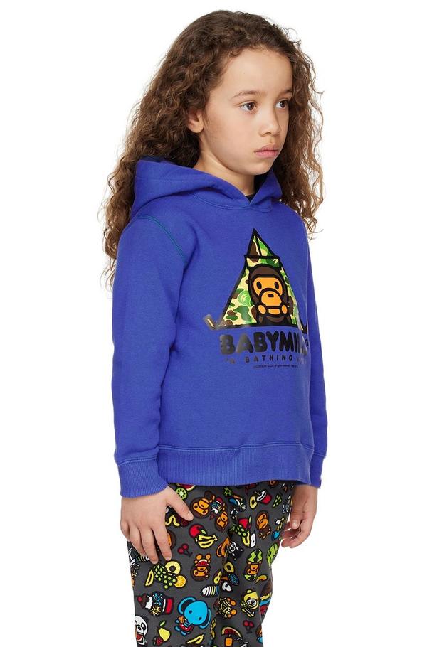 Kids BAPE Baby Milo Tent Hoodie - Blue | Garmentory