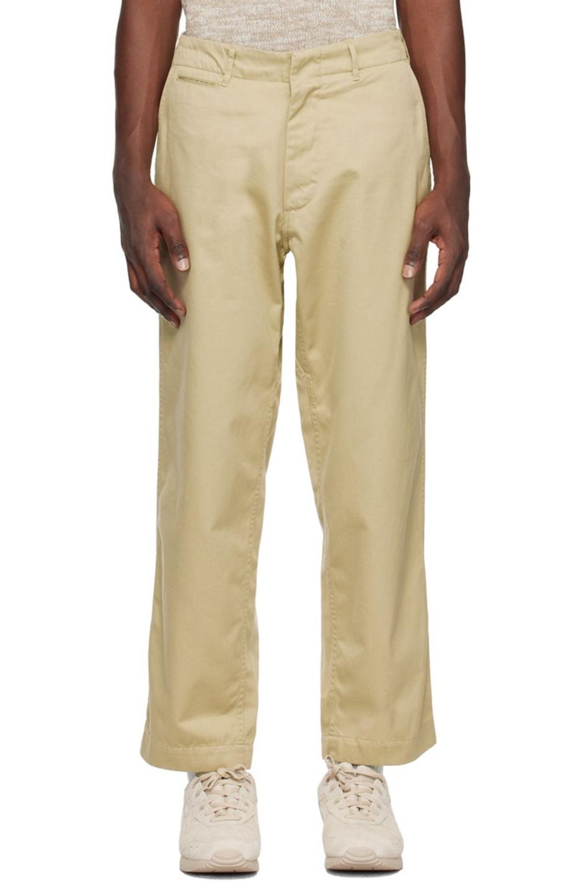 Nanamica Wide Chino Trousers - Beige | Garmentory