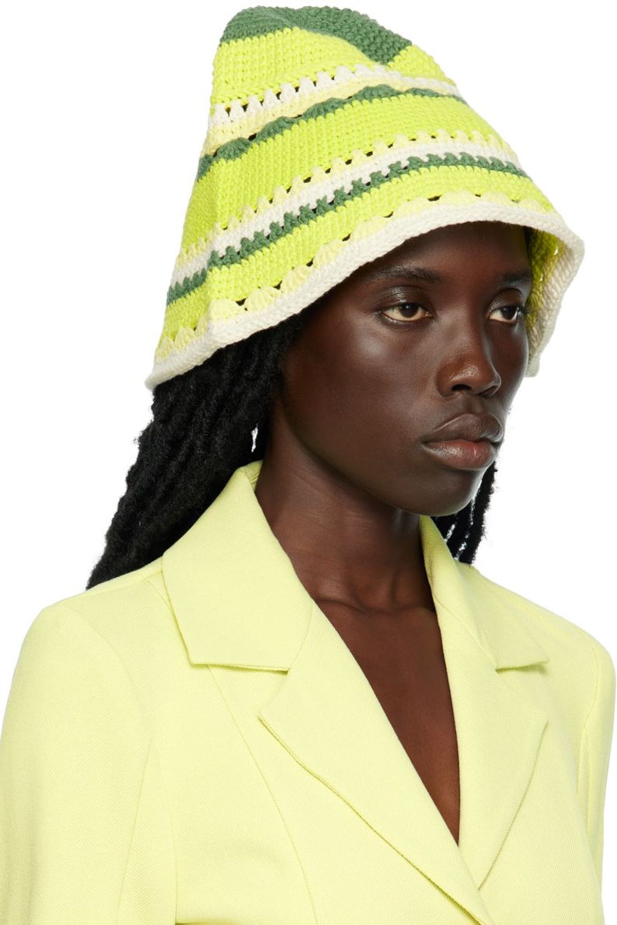 Ganni Embroidered Bucket Hat - Green | Garmentory