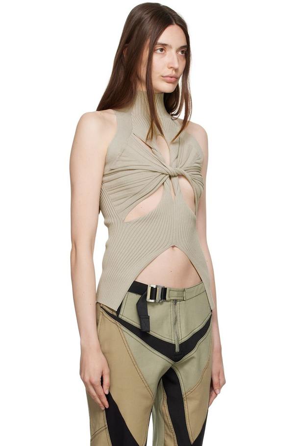 Dion Lee Twist Tank Top - Gray | Garmentory
