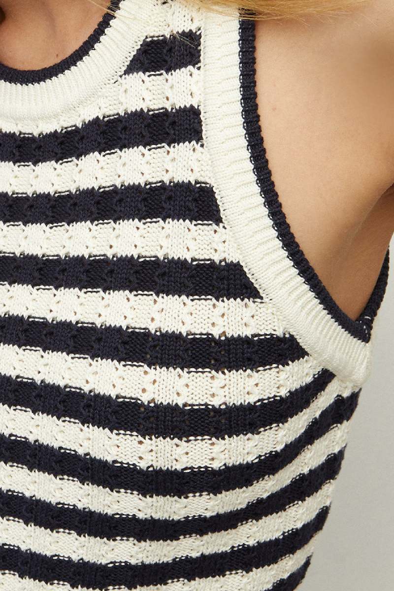 Veronica Beard Cropped Jerrel Knit Tank in Whisky Multi