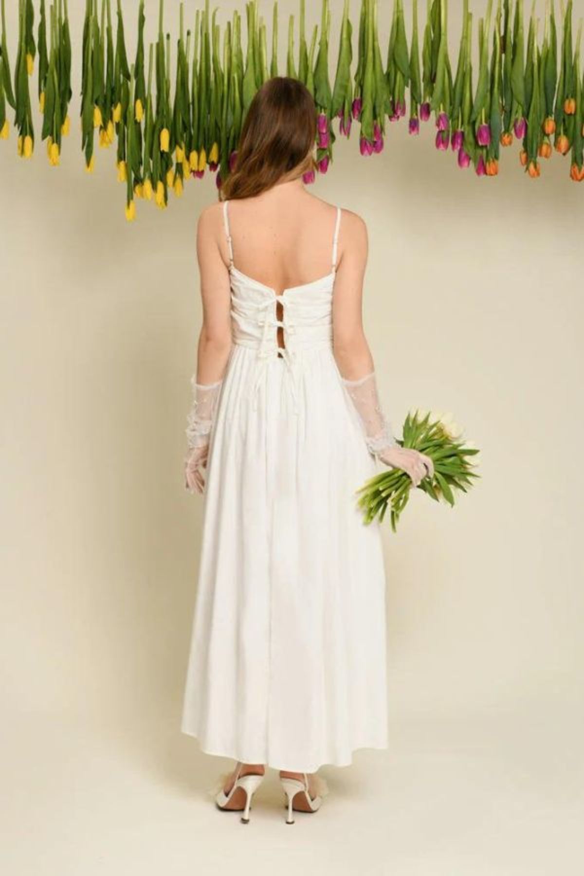 Sister Jane Arabella Bead Cami Dress - Pearled Ivory - Image 3 of 7