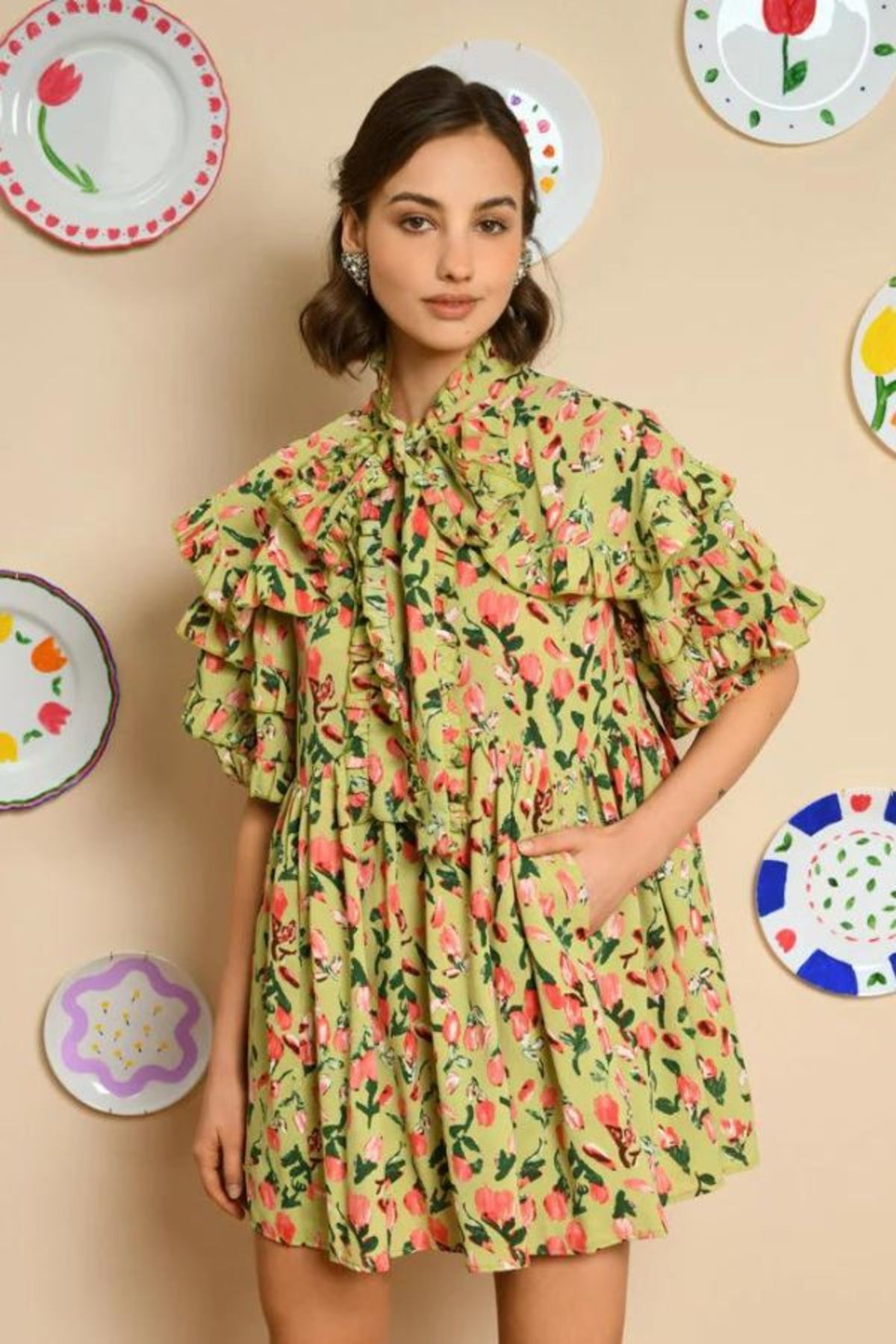 slim fit dress slacks DREAM Sister Jane Clover Jacquard Mini Dress in Sage Green  SYBIL Boutique