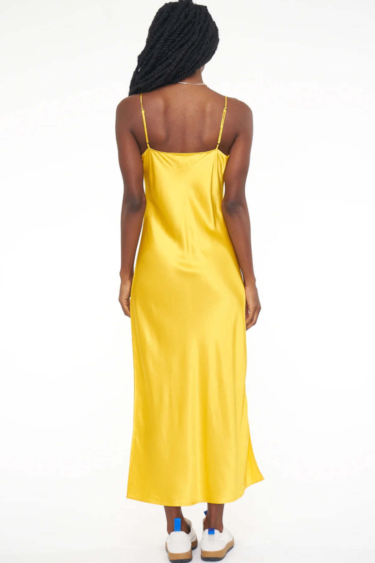 mari satin midi dress Mari Green Satin Midi Dress