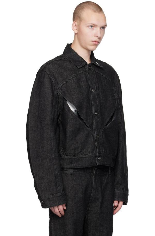 ジャケット・アウター HELIOT EMIL DENIM JACKET Heliot Emil Equisetum Denim Jacket - Black | Garmentory