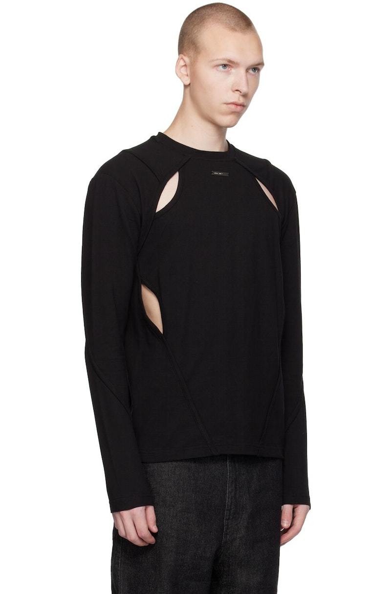 Heliot Emil Hyaline Long Sleeve T-Shirt - Black | Garmentory