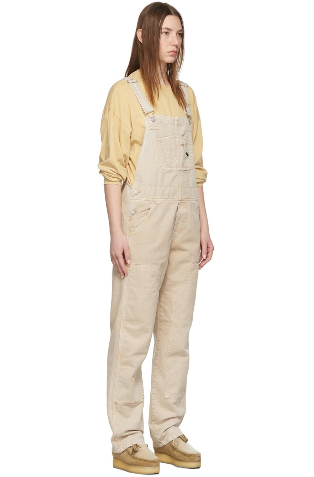 Carhartt Work In Progress Sonora Double Knee Overalls - Beige 