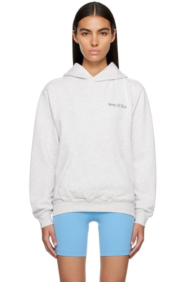 Sporty Rich Health Wellness Club Hoodie - Gray | Garmentory