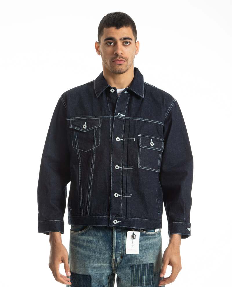FDMTL Denim Jacket Rinse - Indigo | Garmentory