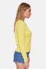Blue&Cream Amber Cable V Neck Sweater - Bright Yellow - Thumbnail 2